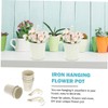 CAXUSD 4pcs Iron Hanging Flower Buckets with Detachable Hooks Balcony