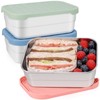 Caperci 25oz Large Stainless Steel Food Containers, 3-Pack Bento Lunch
