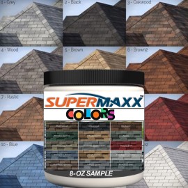 SUPERMAXX NANO ROOF COATING  CUSTOM COLORS FOR ASPHALT SHINGLES CONCRETE - 8-OZ SAMPLE
