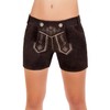 Trachtenhandel Sexy Ladies Costumes Leather Shorts Dark Brown From Finest
