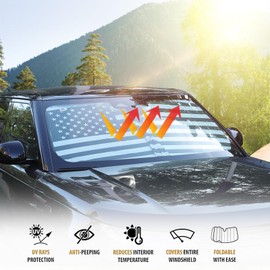 Windshield Sunshade Compatible with Range Rover Sport 2023-2025+, Front Windshield Sunshade Foldable Reflective Sunshade for UV and Sun Auto Interior Accessories (Style D)