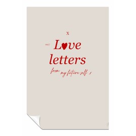 Poster mit Liebesbuchstaben, ungerahmt, Bilder für Wände, Schlafzimmer, Wohnzimmer und Badezimmer, 31 x 20 cm