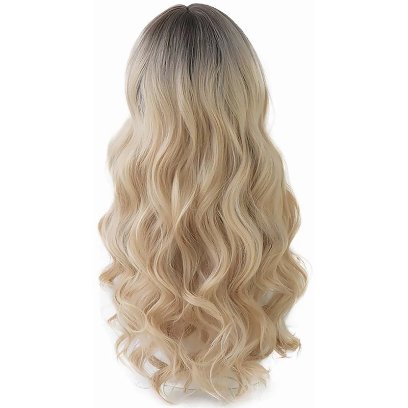 Jorla Peluca Mujer Pelo Largo Y Rizado Rubio Natural Con