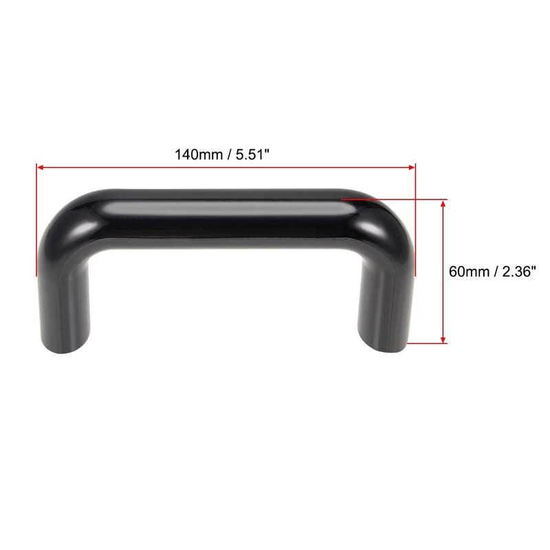 sourcing map Plastic Pulls Handle 120mm Hole Centers Black for