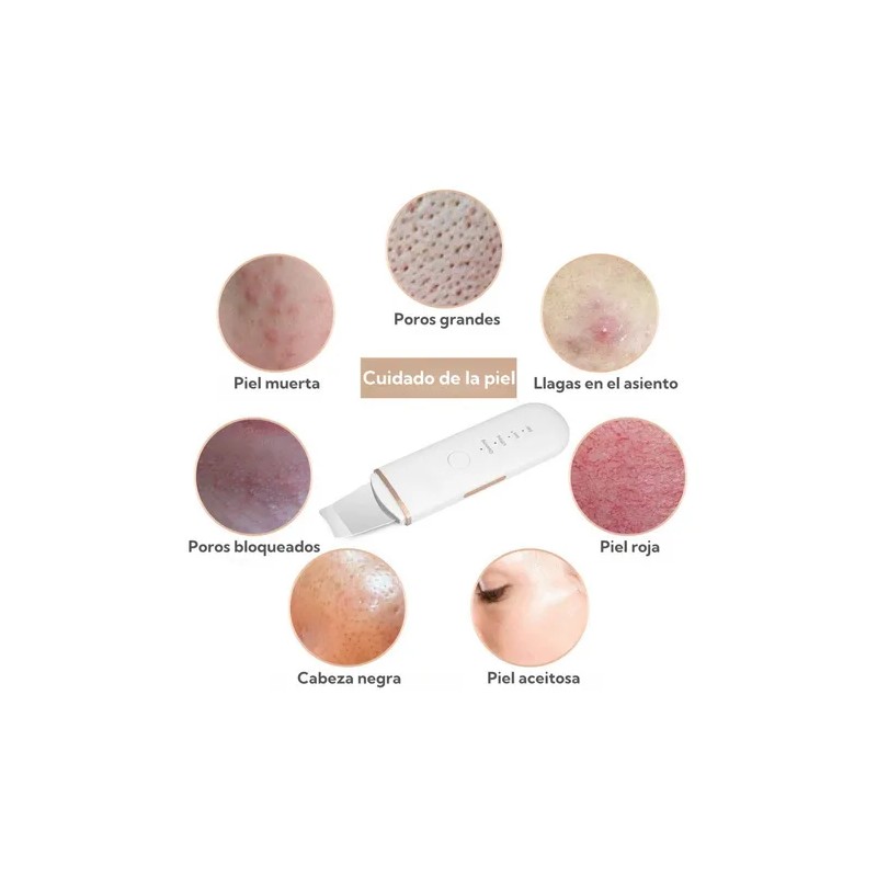 Skin Scrubber, Ultrasónico Exfoliación Limpiador Cuidar Piel