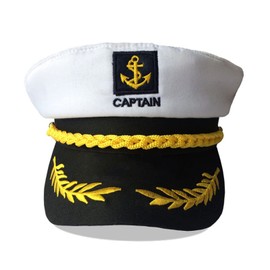 CTForest Captain's Hat, Marine Hat, Admiral Hat Cap, Suitable for Your Different Clothing Styles, So You Are the Focus of the Crowd (White)