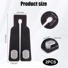2Pcs Black Car Hooks for Headrest,2 in 1 Car Seat Back Storage Hook for Purses and Bags,Headrest Hooks Leather Purse Hook for Car