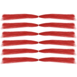 PATIKIL Crystal Flash Fly Fishing Line Fly Tying Material, 6Pcs 250 Strands Dry Flies Decorating Accessories for Making Fishing Hook Lure Flies, Red