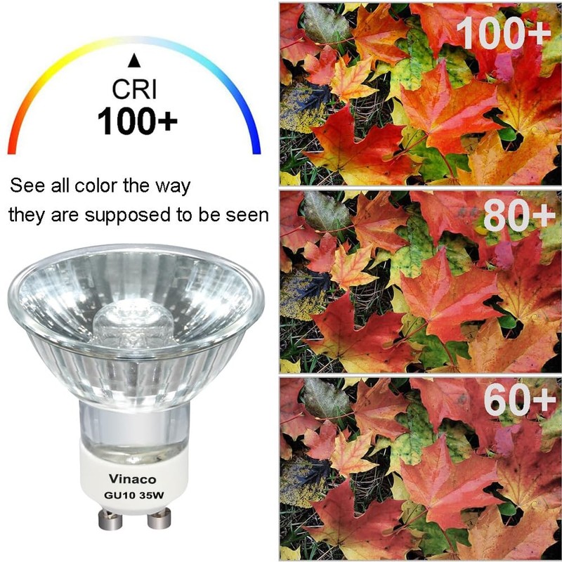 Vinaco GU10 C 120V 35W Bulb Dimmable, 6 Pack High