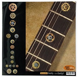 Fretboard Markers Inlay Stickers Decals for Guitars & Bass - Steampunk Gears