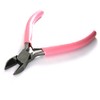 Pink & Carbon Steel Metal Side Cutters Spring Loaded Return