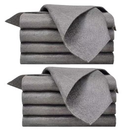 HEOUCH Pack of 10 Thickened Magic Cleaning Cloth, Microfibre Cloths, Miracle Cloth for Window Cleaning, Reusable, No Lint, No Stains, Suitable for Kitchen, Glass, Car