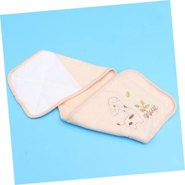 Generic 2pcs Cartoon Cotton Belly Band for Newborns Soft Navel Protector Absorbent Boy Girl Belly Belt Apricot Color for Home and Outdoor Use