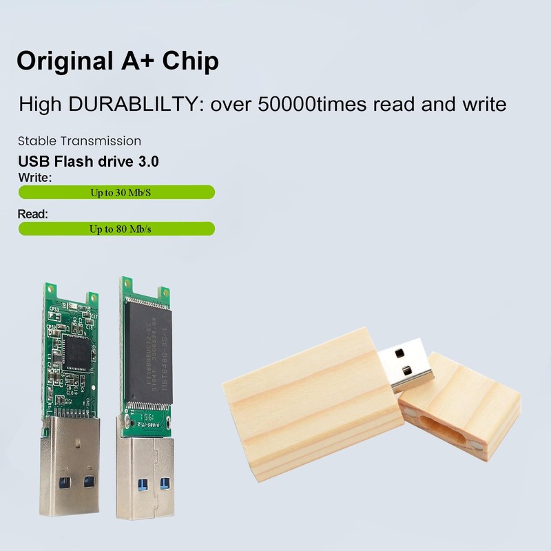 Yaxiny 5-Pack 16GB USB Flash Drive Ahorn Holz 3.0 USB