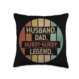 Check out my Hurdy-Gurdy Shirts Husband Dad Hurdy-Gurdy Legend Vintage Throw Pillow, 16x16, Multicolor