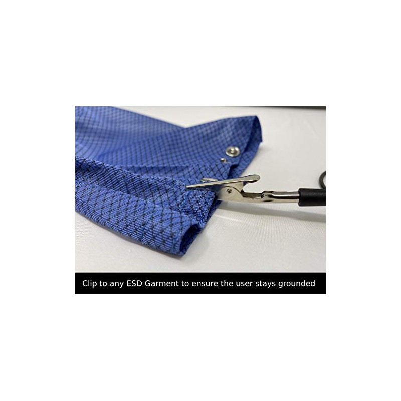 Static Care ESD Grounding Cable with Alligator Clip 8' Long
