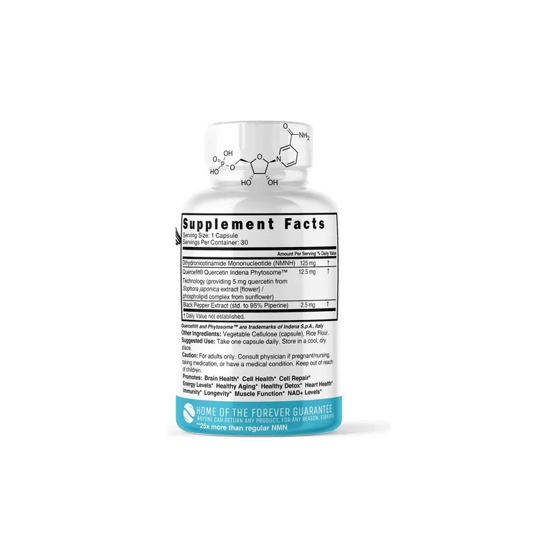 Nature's Fusions Nmnh 125mg Suplemento Mejora Nad+ 30ct
