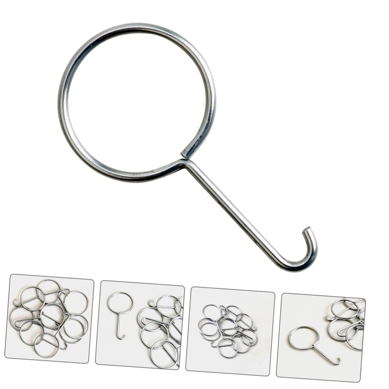 LIFKOME 10pcs Stainless Steel Drain Key Lifting Hooks Ergonomic Shower