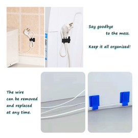 Adhesive Cable Ties 30PCS, Cord Bundler Magic sticker, Hook and Loop Tape, Cable Bundler Clip, Suitable for Office, School and Home Use, Multi-colors