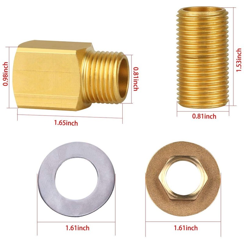 COOLWEST Faucet Installation Kit Connector Set for Stainless Steel Commercial