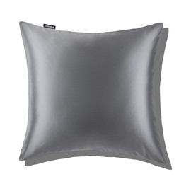 22 Momme Silk Pillowcase for Hair and Skin: 100% Pure Double-Sided Pillowcase with Hidden Zip - Silk Pillowcase - Mulberry Silk Cushion Cover 1 Piece 65 x 65 cm Dark Grey