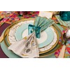 Caspari Linen Border Paper Salad & Dessert Plates in Robin's