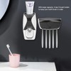 Toothpaste Dispenser Toothpaste Dispenser Black Abs Wall Mounted Toothbrush Toothpaste