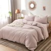MooMee Bedding Duvet Cover Set 100% Washed Cotton Linen Like