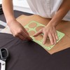 6 Pieces Green Geometric Rulers, Drawing Aids, Measuring Tools, Plastic