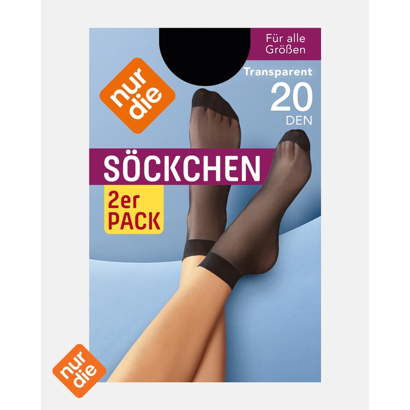 Nur Die Women's 621702 Socks 20 DEN Black (schwarz) One