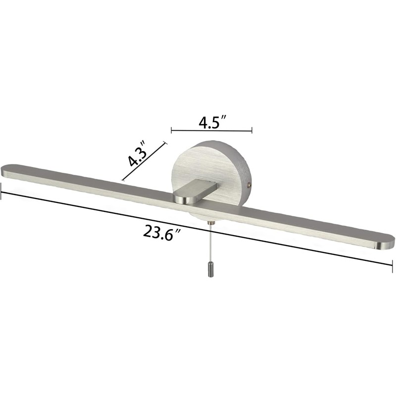 Popity home Bathroom Vanity Light Bar Brushed Nickel, 24 inch