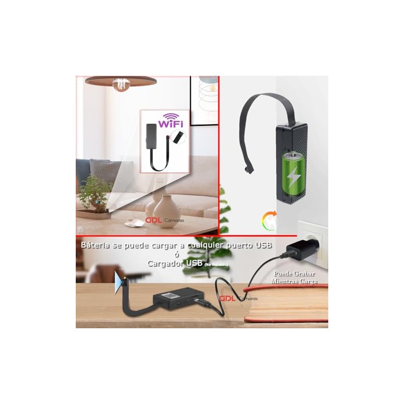 Mini Camara De Seguridad WiFi Inalambrica Flexor, Camara de Vigilancia