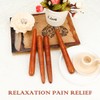 FERCAISH 4 Pieces Wooden Acupressure Pen Ears Massage Stick, Trigger
