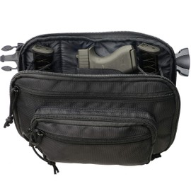 Ultimate Fanny Pack Holster by ComfortTac - Compatible with Glock 42, 43, 26, 27, S&W Bodyguard, Shield, Springfield XDs, Taurus, Sig, and Most Subcompact and Compact Pistols - Black