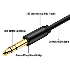 belipro 1/4 Inch TRS to XLR Cable 20Ft, 6.35mm Male to XLR 3 pin Male Balanced Cable,for Microphone, Audio Mixer, Speaker, Studio and More…