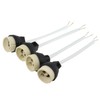 MTQY 4PCS GU10 Ceramic Socket Lamp Holder 15cm Long Wire
