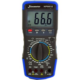 Sinometer HP9810 Automotive Digital Multimeter with Thermometer and Carrying Case