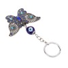 5Pcs Rhinestone Keychain Handcrafted Exquisite Beautiful Shiny Butterfly Shape Evil