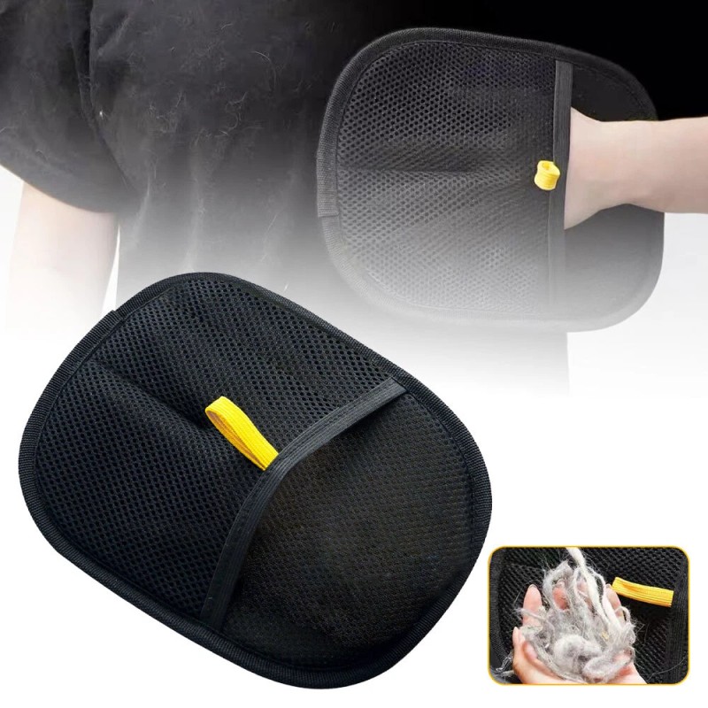 Pet Grooming Gloves, Silicone Double-Sided Pet Static Hair Removal Gloves