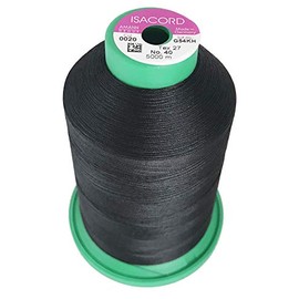 Isacord Embroidery Thread, Black Thread 5000M color 0020