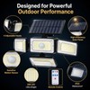 Solar Motion Sensor Outdoor Lights for Security – 4-Head Waterproof