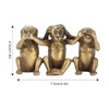 Wise Monkey Statue, Monkey Statue Figure, Golden Monkey Gift, 3