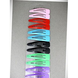 Perfect Hairstyle with Our Hair Accessories - Set Pack Of 12 Metal Hair Accessory Clips Snap Barrettes 2 5/8" Wide Fashionable Hair Accessory Hair Jewelry Accessories for Lady Women