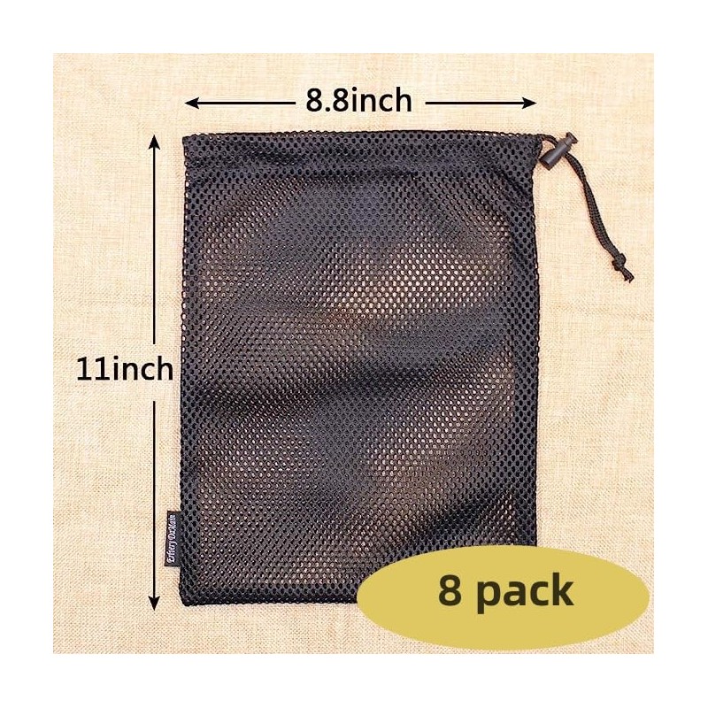 Nylon Mesh Bag, 8-Pack Speicher Ditty Stuff Drawstring Pouch für