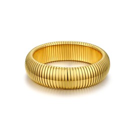 Bestyle Elastic Bracelet Stainless Steel Stretch Snake Bangle for Women Girls, Width 10 mm, 16 mm, 20 mm, Silver, Gold, Rose Gold, Black, Stainless Steel