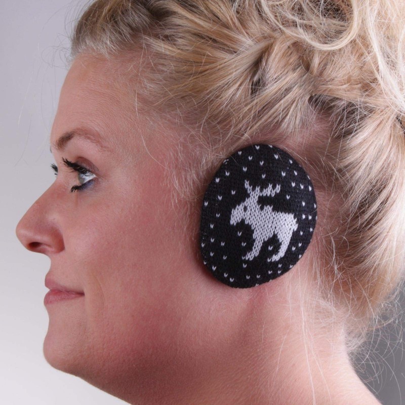 earbags Ohrenwärmer Fashion, Elch schwarz, M