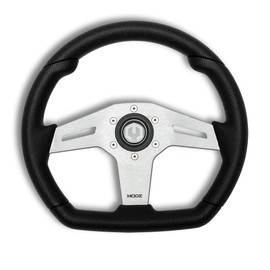MODZ Barton Golf Cart Steering Wheel with Adapter - Fits All Yamaha Models - Silver