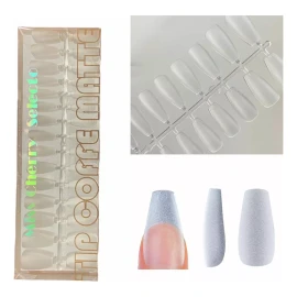 Miss Cherry Tips Soft Gel Completo Forma Coffin #10 Uñas Miss Cherry