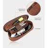 Marc Peter® Vintage Leather Pencil Case with YKK Zip, Pencil