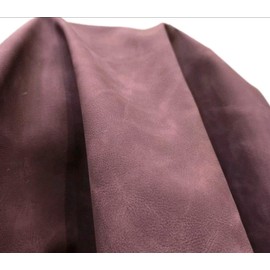 NAT Leathers - Sábana de piel sintética suave y vegana de nubuck morada, de poliuretano (poliuretano aprobado por Peta vegano), 1 yarda (36 x 54 pulgadas) | Tapicería de vinilo de napa de 0,9 mm | 36